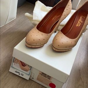 Charlotte Olympia platform nude heels size 40
